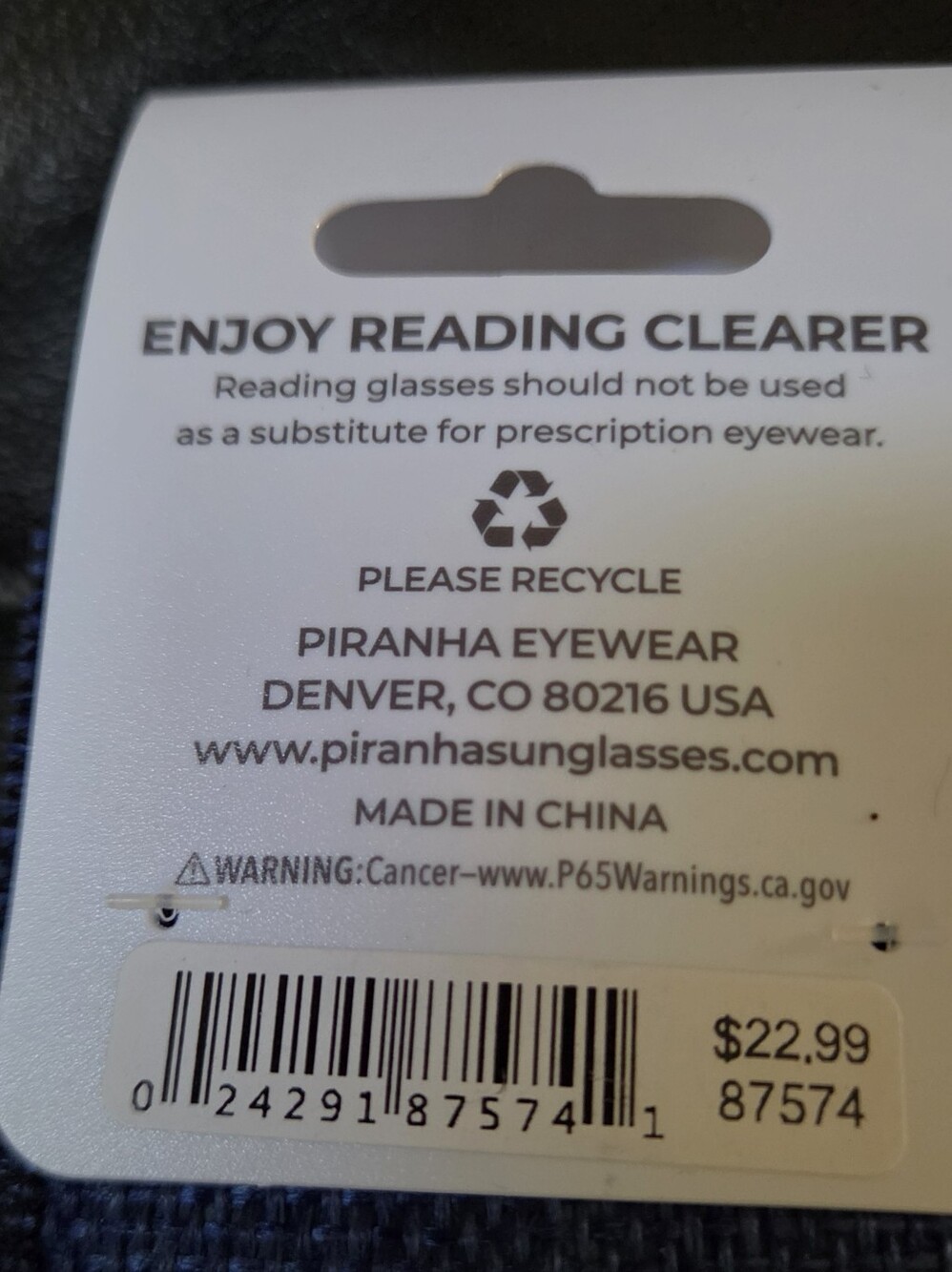 Blue Round Women's Fashion Glasses NEW W/case +1.50 - Picture 4 of 4